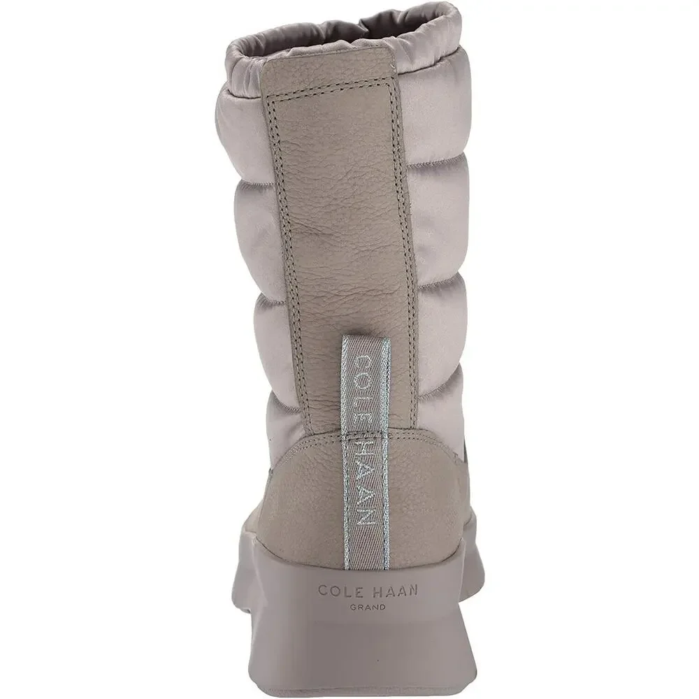 Cole Haan W17968 Women's Pinch Utility Puffer Waterproof Suede Boot Gray 7 B NWT